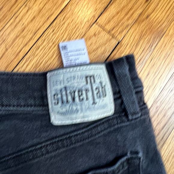 Levis Jeans Womens 30 Black Silvertab Mom High Rise Denim Stretch - Picture 4 of 11